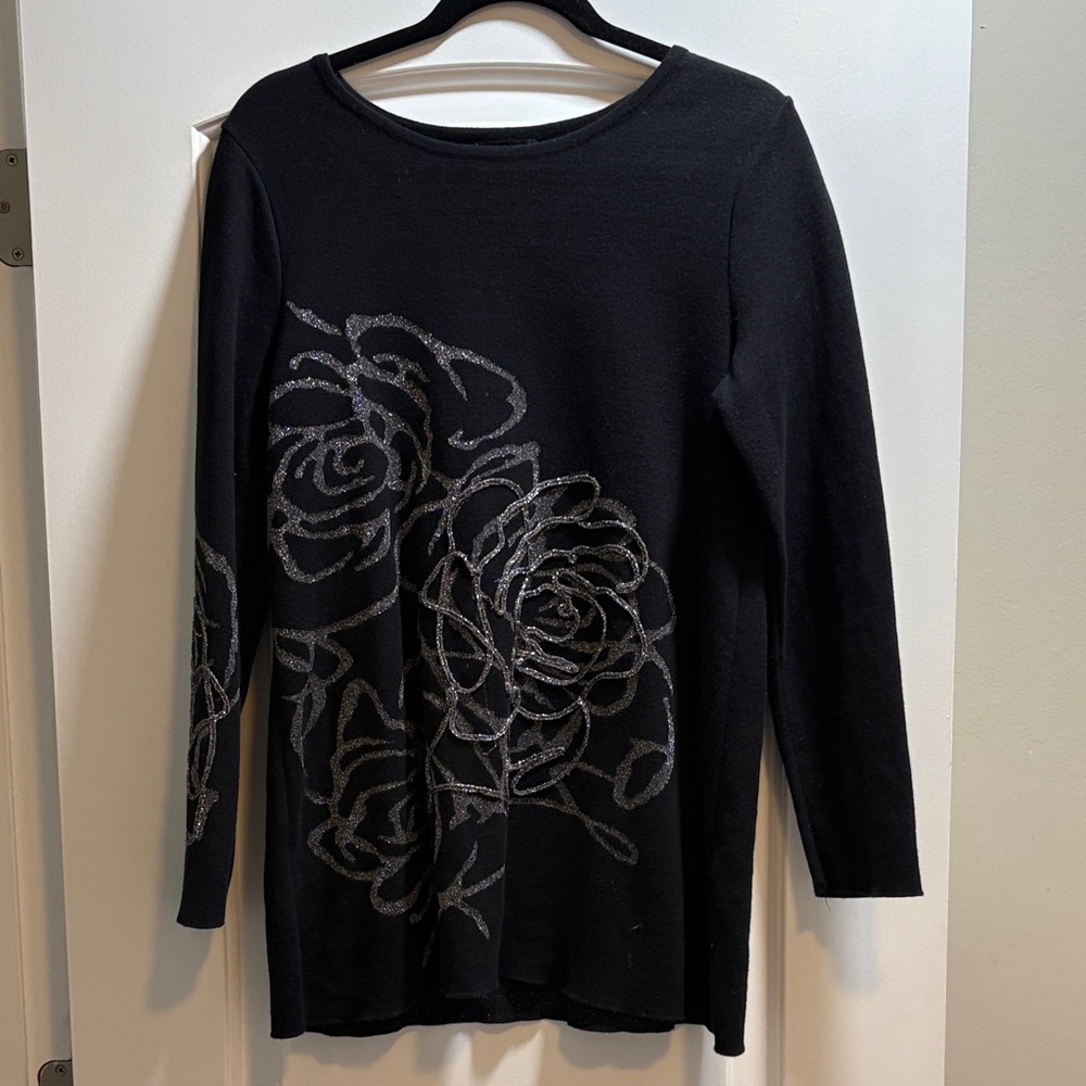 Alfani Black Knit Top